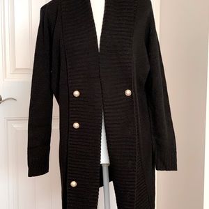 Black Sweater jacket, knee length